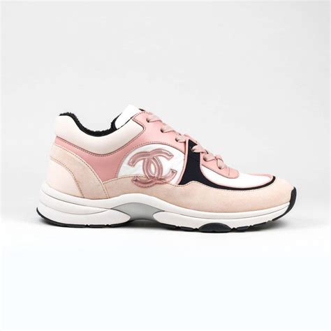 chanel pink and black shoes|chanel sneakers pink.